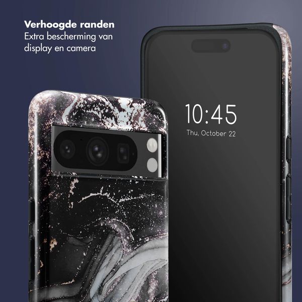 Selencia Vivid Tough Backcover Google Pixel 8 Pro - Chic Marble Black