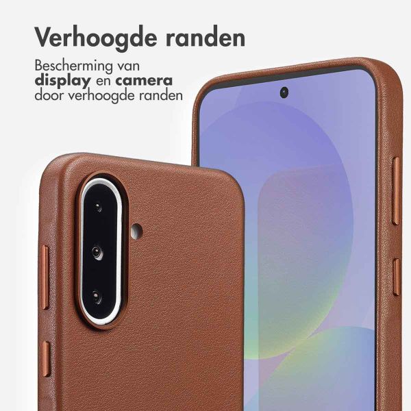 Accezz MagSafe Leather Backcover Samsung Galaxy A36 / A56 - Coffee Brown