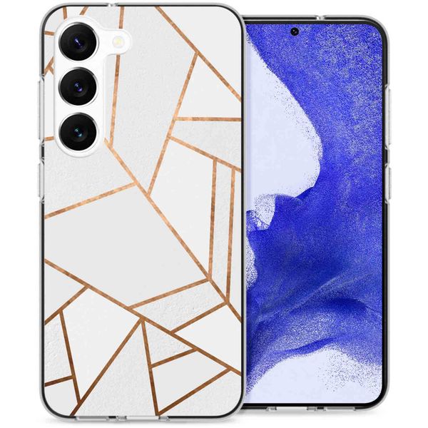 imoshion Design hoesje Samsung Galaxy S23 Plus - Grafisch Koper / Wit