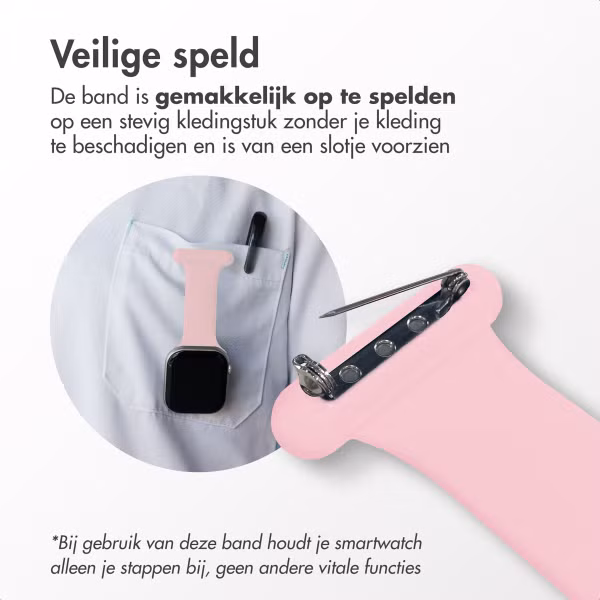 imoshion Verpleegkundige siliconenband Apple Watch Series 1 t/m 10 / SE / Ultra (2) (44/45/46/49 mm) - Roze