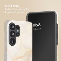 Selencia Vivid Back Cover with MagSafe Samsung Galaxy S26 Ultra - Golden Beige Marble