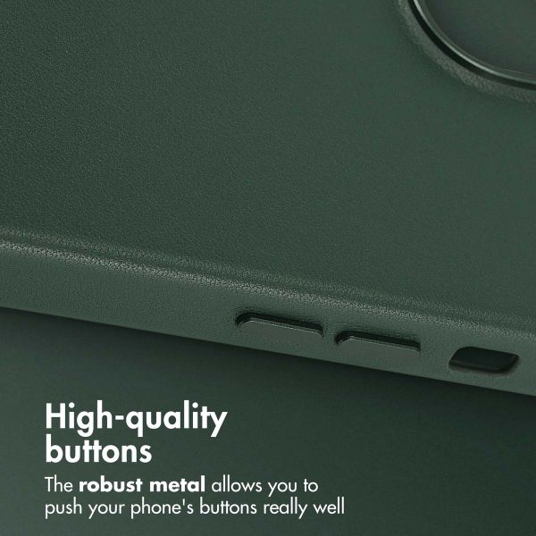 Accezz Leather Back Cover with MagSafe Apple iPhone 13 - Cedar Green