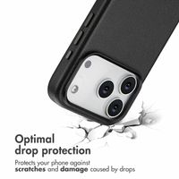 Accezz Leather Back Cover with MagSafe Apple iPhone 17 Pro - Onyx Black