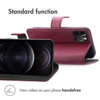 imoshion Luxury Bookcase Apple iPhone 12 (Pro) - Bordeaux