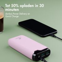 imoshion Powerbank 20.000 mAh - 22,5W Snellader - USB-C / USB-A - Roze
