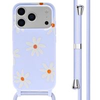 imoshion Siliconen design hoesje met koord Apple iPhone 17 Pro Max - Lila Flower Distance