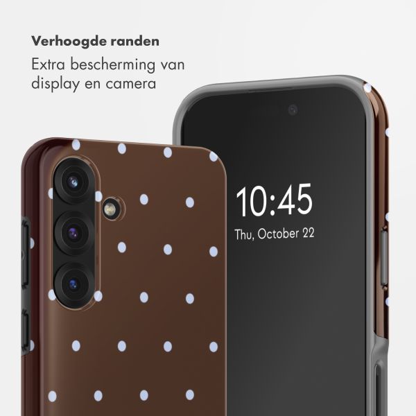 Selencia Vivid Backcover met MagSafe Samsung Galaxy S25 - Happy Dots Chocolate