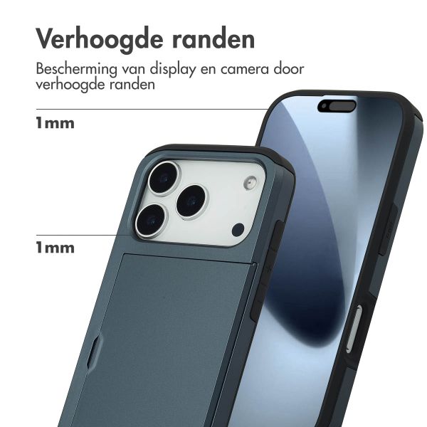 imoshion Backcover met pasjeshouder Apple iPhone 17 Pro - Donkerblauw