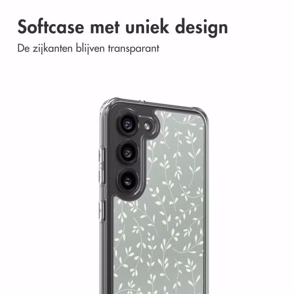 imoshion Design hoesje Samsung Galaxy S23 - Smoke Green Flowers
