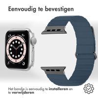 imoshion Magnetisch lederen bandje Apple Watch Series 1-9 / SE - 38/40/41 mm / Series 10 - 42 mm - Blauw