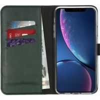 Selencia Echt Leren Bookcase Apple iPhone 11 Pro Max - Groen