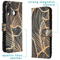 imoshion Design Softcase Bookcase Huawei P30 Lite - Golden Leaves