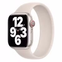 Apple Siliconen solobandje Apple Watch | 44/45/46/49 mm - Maat 9 - Sterrenlicht