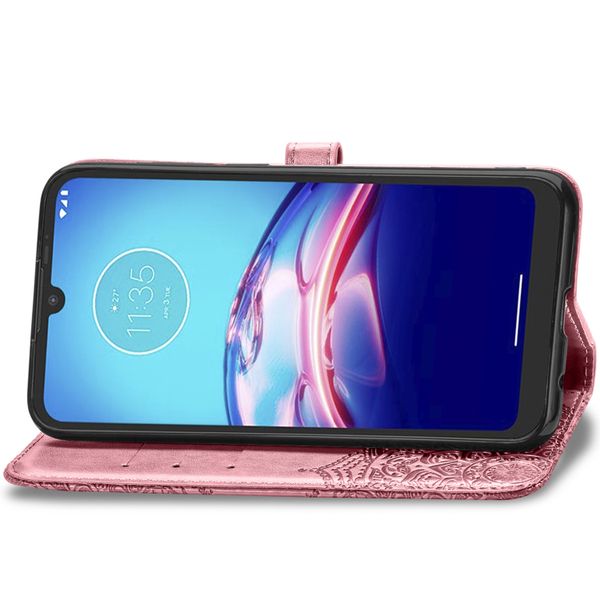 Mandala Bookcase Motorola Moto E6s - Rosé Goud