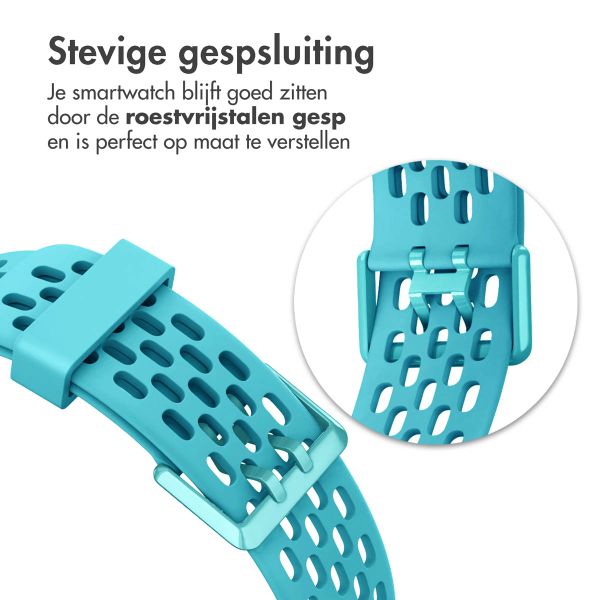 imoshion Siliconen sport bandje met gaatjes Fitbit Charge 5 / Charge 6 - Turquoise