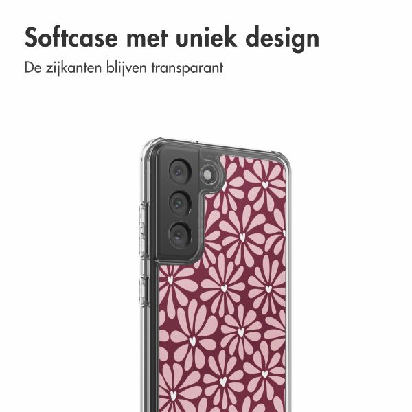 imoshion Design hoesje Samsung Galaxy S21 FE - Bloom Love Blush