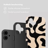 Selencia Vivid Backcover Apple iPhone 16 - Art Wave Black