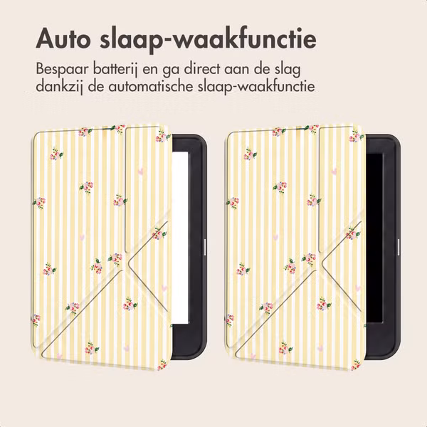 imoshion Design Vouwbare Bookcase Kobo Clara Colour / BW - Garden Stripes