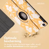 imoshion 360° Draaibare Design Bookcase Apple iPad 6 (2018) 9.7 inch / iPad 5 (2017) 9.7 inch - Yellow Flowers