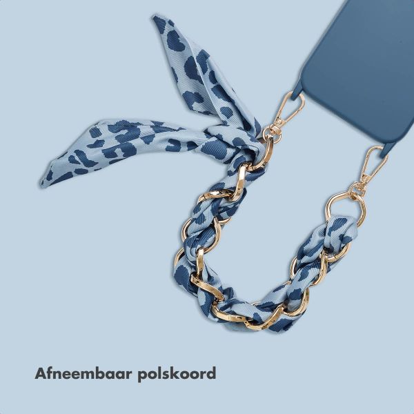Selencia Luxe Polskoord met Sjaal - Blauw