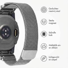 imoshion QuickFit® Milanees bandje  - Garmin 20 mm aansluiting - Maat L/XL - Zilver