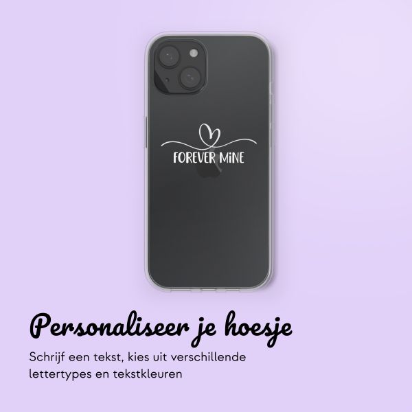 Hoesje met eigen foto en/of tekst Apple iPhone 15 - Sierlijk hartje