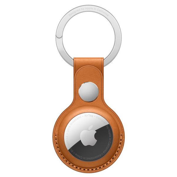 Apple Leather Key Ring Apple AirTag - Golden Brown