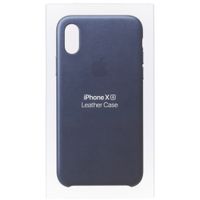 Apple Leather Backcover iPhone Xs - Midnight Blue