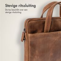 Accezz Leather Laptoptas 16 inch - Cognac