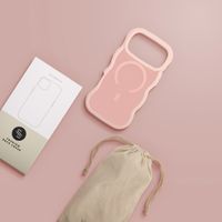 Selencia Wavy Backcover met MagSafe Apple iPhone 17 Pro Max - Soft Pink