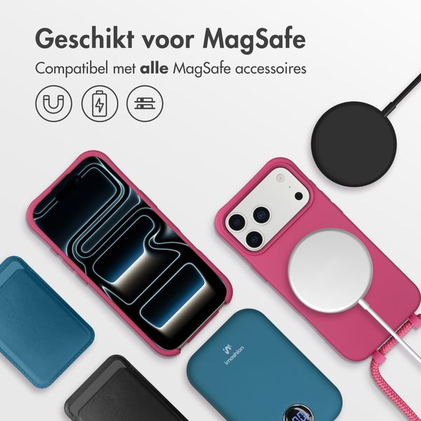 imoshion Color Backcover met afneembaar koord met MagSafe Apple iPhone 17 Pro - Raspberry