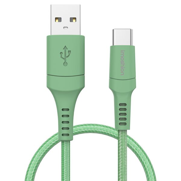 imoshion Braided USB-C naar USB kabel - 1 meter - Groen