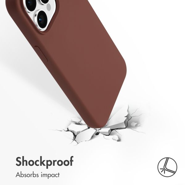 Accezz Liquid Silicone Back Cover with MagSafe Apple iPhone 15 Pro Max - New Tea Brown