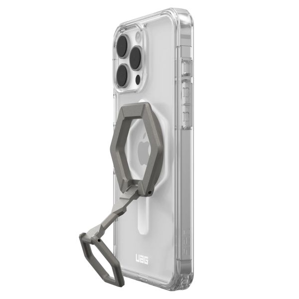 UAG Plyo Pro backcover + Magnetic Ring Stand Apple iPhone 16 Pro Max - Ice White / Titanium