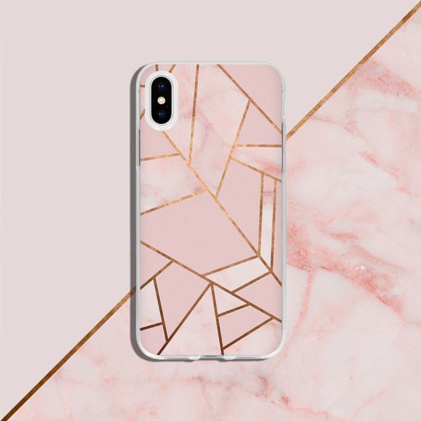 Design Backcover Samsung Galaxy S10 Lite - Grafisch Roze / Koper