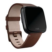 Fitbit Leather band Fitbit Versa / Versa 2 / Versa Lite - Maat L - Cognac