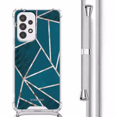 imoshion Design hoesje met koord Samsung Galaxy A33 - Petrol Green Graphic