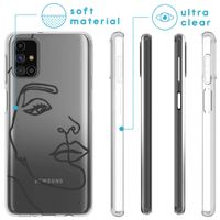 imoshion Design hoesje Samsung Galaxy M31s - Abstract Gezicht - Zwart