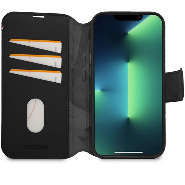 Decoded 2 in 1 Leather Detachable Wallet Apple iPhone 14 Pro Max - Zwart