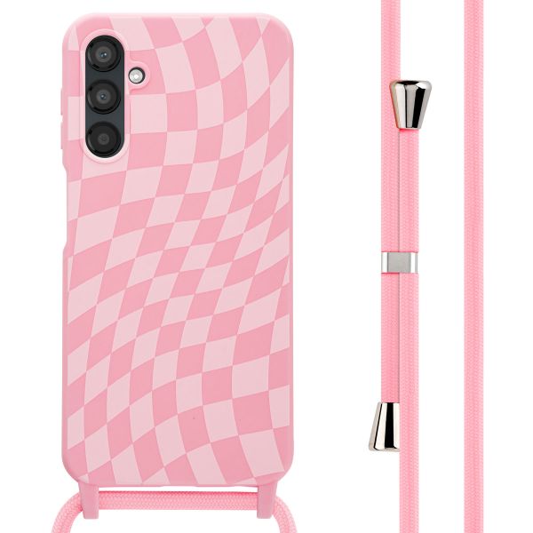 imoshion Siliconen design hoesje met koord Samsung Galaxy A25 (5G) - Retro Pink