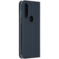 Dux Ducis Slim Softcase Bookcase Motorola One Action - Donkerblauw