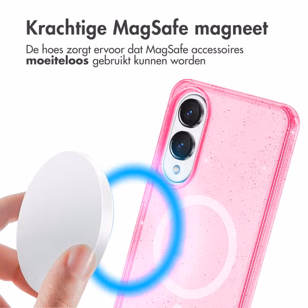 imoshion Sparkle Backcover met MagSafe Samsung Galaxy S25 Edge - Roze