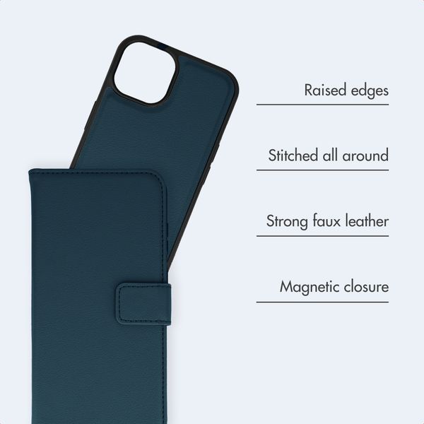 imoshion Uitneembare 2-in-1 Luxe Bookcase Apple iPhone 14 - Blauw