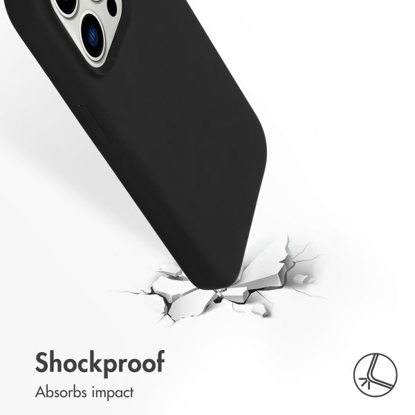 Accezz Liquid Silicone Back Cover with MagSafe Apple iPhone 14 Pro - Black