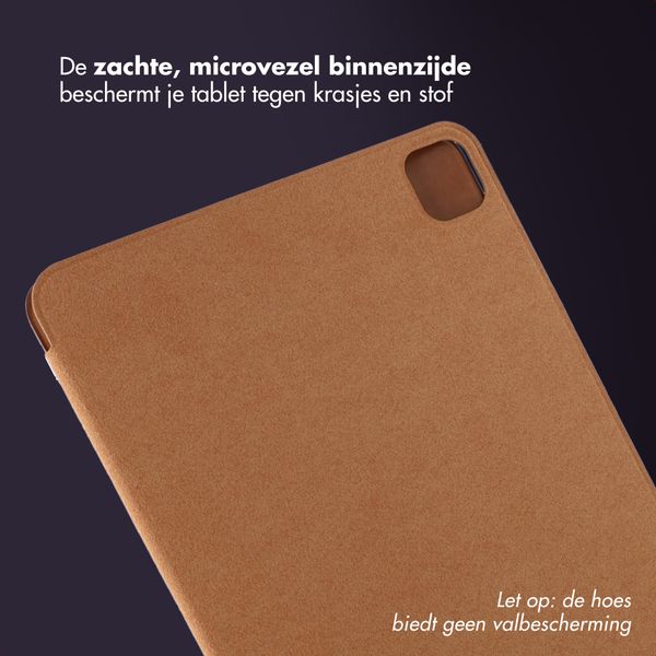Accezz Leather Trifold Bookcase Apple iPad Pro 11 (2025) M5 / (2024) M4 - Cognac