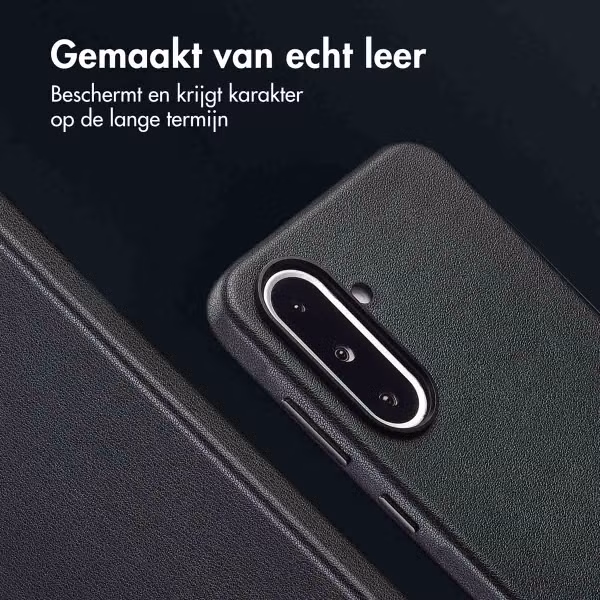 Accezz MagSafe Leather Backcover Samsung Galaxy A36 / A56 - Onyx Black