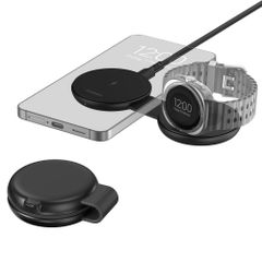 imoshion 2-in-1 Draadloze Reisoplader 25W - Smartphone / Oordopjes / Samsung Watch - Qi2.2 - Zwart