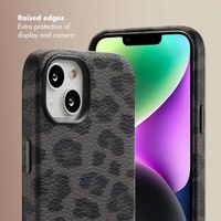 Selencia Sabi Back Cover Panther Print with MagSafe Apple iPhone 14 - Midnight Black