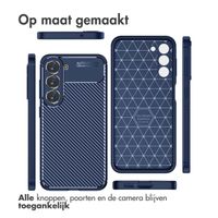 imoshion Carbon Softcase Backcover Samsung Galaxy S23 - Blauw