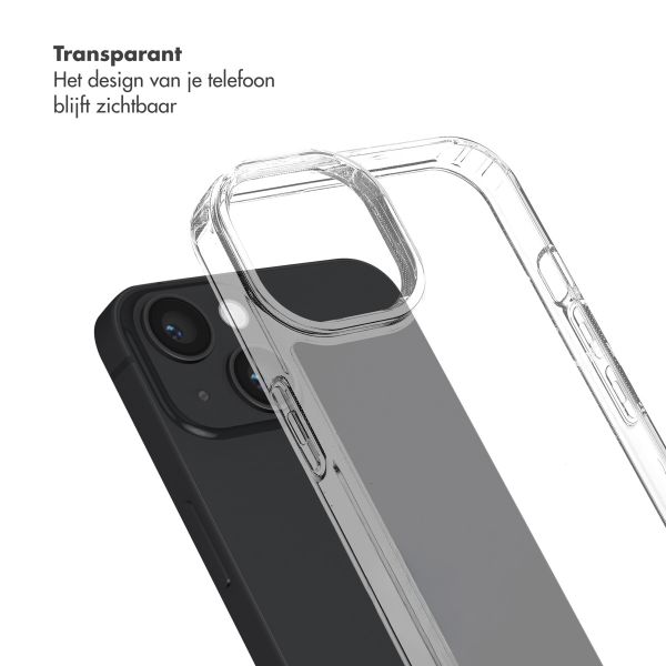Selencia Transparent Case with Hooks + Lova Wrist Strap Apple iPhone 13 - Tortoise Leopard